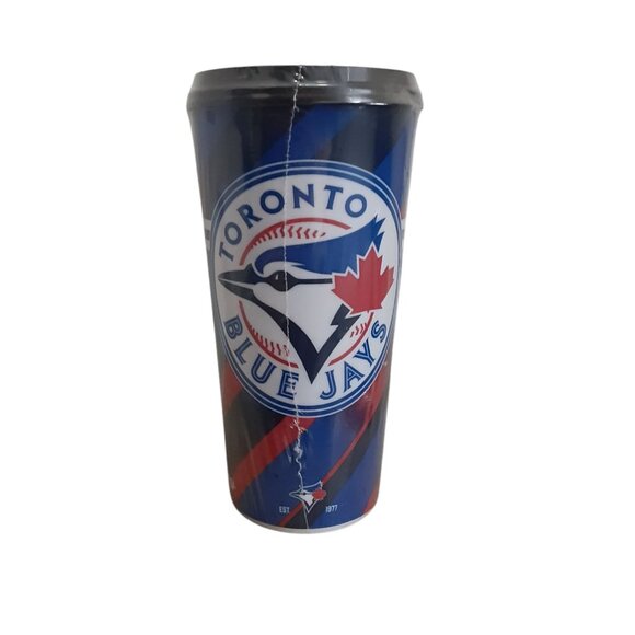 Toronto Blue Jays 1992-93 Plastic Cup w/Lid Back 2 Back World Series MLB Whirley - Picture 1 of 4